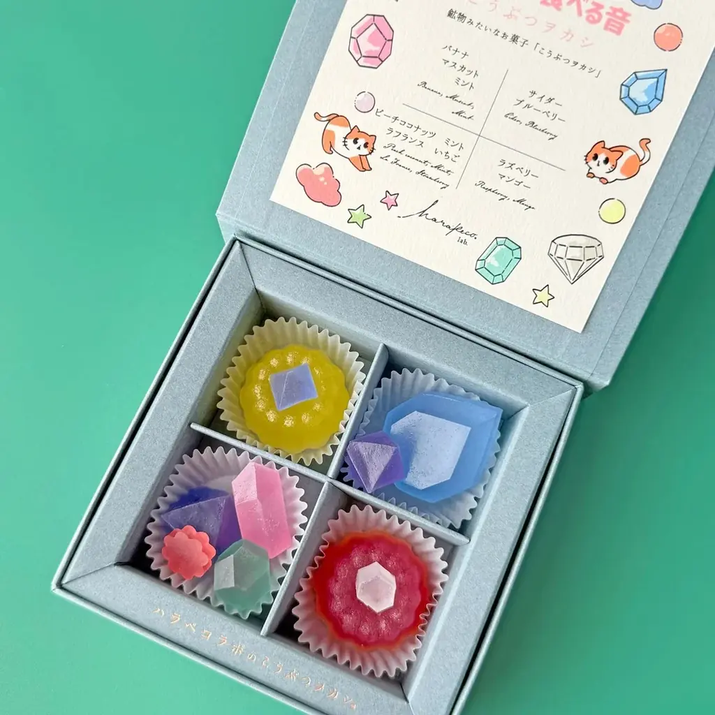 音で味わうスイーツ体験！ASMR「わさびの食べる音」とハラペコラボのコラボスイーツ、待望の第2弾が登場。レトロ喫茶と宝石をテーマに、琥珀糖＆アイシングクッキーを10月17日より期間限定販売開始 画像 6