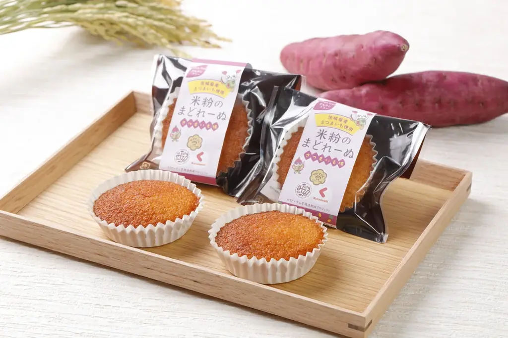 クラダシ、茨城大学とHYKと産学連携し「干し芋の残渣（ざんさ）」を活用した「米粉のまどれーぬ」を共同開発　10月20日よりKuradashiで販売開始 画像 3