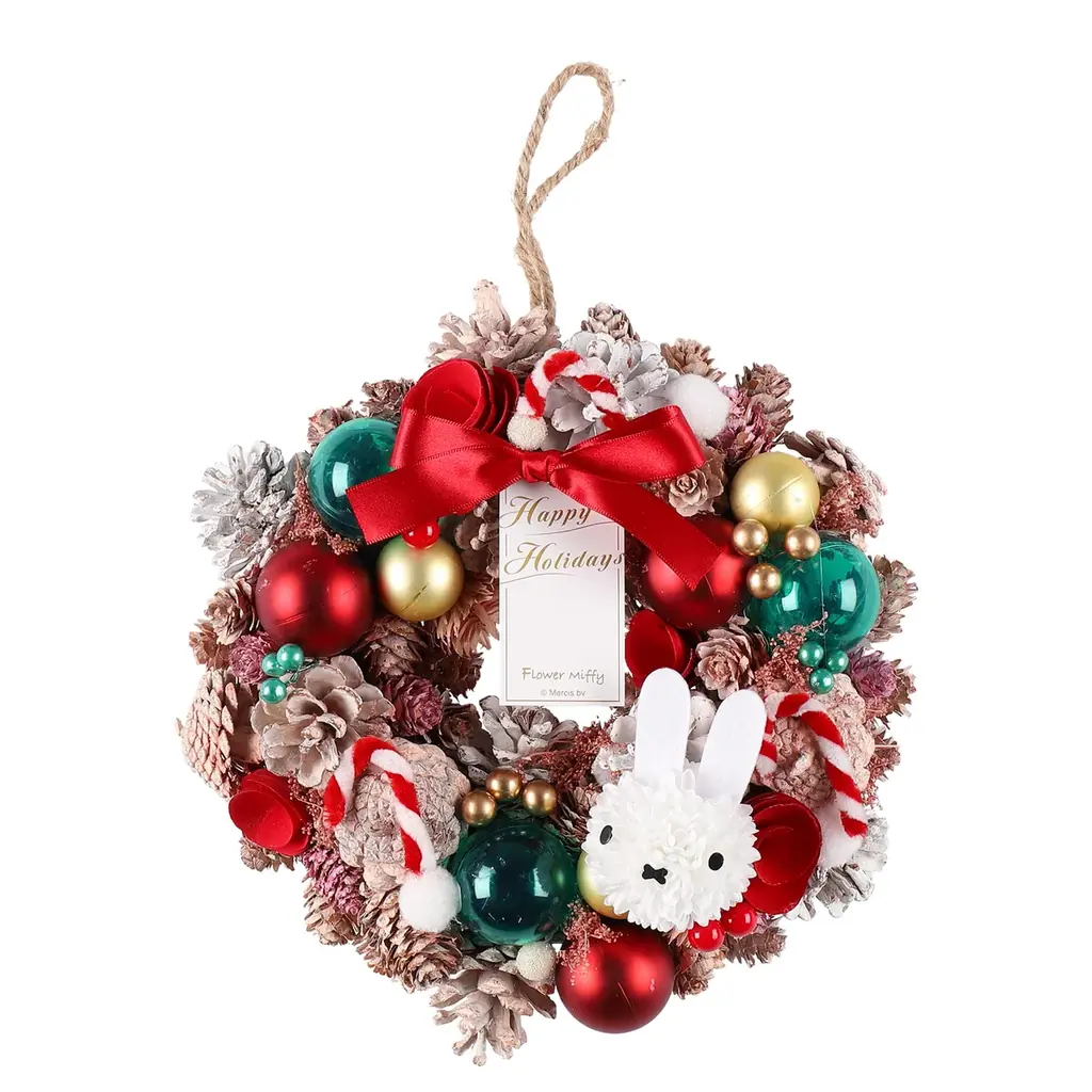 ミッフィーのお花屋さん「フラワーミッフィー」にて、2025年10月31日(金)よりお部屋を華やかに彩るホリデーシーズンにぴったりな、クリスマスオーナメント2種が登場！ 画像 3