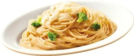 【松屋フーズ】松屋×日清食品冷凍がコラボ　「冷凍 日清スパ王プレミアム 松屋監修 シュクメルリ風パスタ」販売！　1,000食限定！楽天市場では、牛めしを買うともれなくおまけで付いてくる！ 画像 2