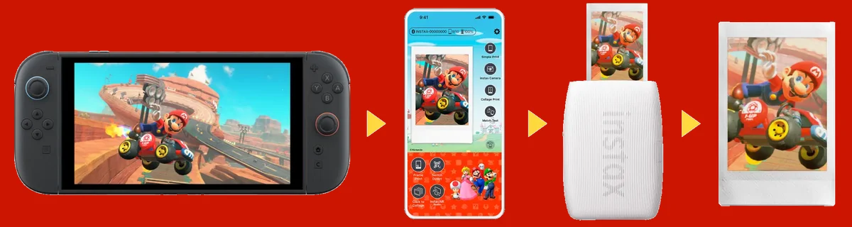 ゲームの世界をチェキプリント™にできる「キャラチェキ」がさらに進化！スマホプリンター用アプリ「instax mini Link™ for Nintendo Switch」のバージョンアップ版をリリース 画像 2