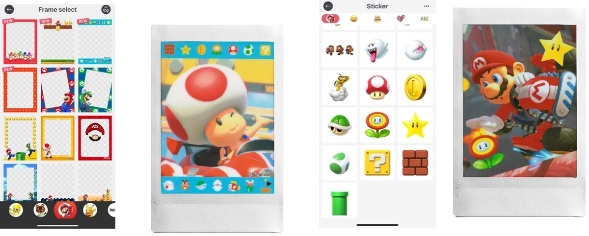 ゲームの世界をチェキプリント™にできる「キャラチェキ」がさらに進化！スマホプリンター用アプリ「instax mini Link™ for Nintendo Switch」のバージョンアップ版をリリース 画像 9