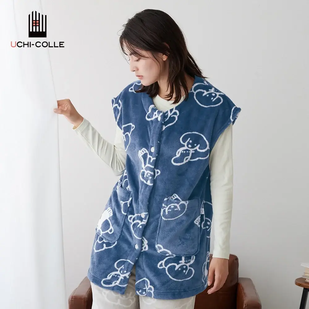 お家で過ごすひとときを、もっと暖かく、もっとかわいく。グンゼ「UCHI-COLLE」から、てらおかなつみさん描きおろしイラストのふわふわルームアイテム新登場！ 画像 3