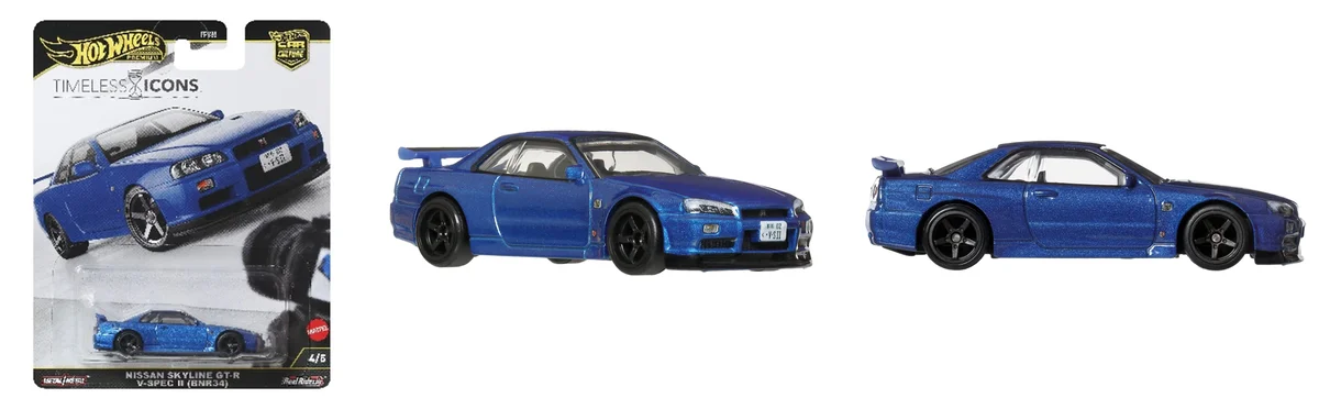 「ホットウィール カーカルチャー タイムレスアイコン」より日産スカイラインBNR34を始め時代を超えて愛され続ける5車種を12月下旬より販売・10月23日より予約開始！ 画像 5