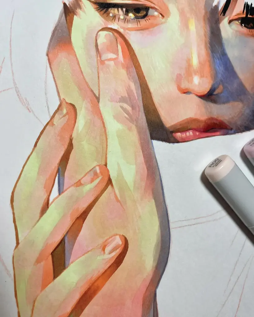 TikTokでメイキング動画が大バズり！　心揺さぶるアナログ絵、ついに書籍化。『朝まだき ちょむ作品集』10月23日発売 画像 11