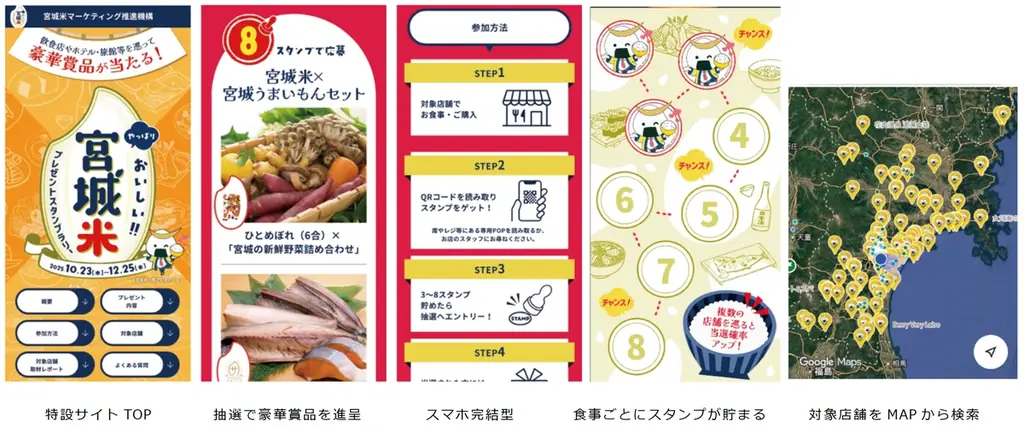 10/23（⽊）からスタート！全国約 270 店舗が参加︕「やっぱりおいしい！！宮城⽶プレゼントスタンプラリー」開催のお知らせ 画像 2