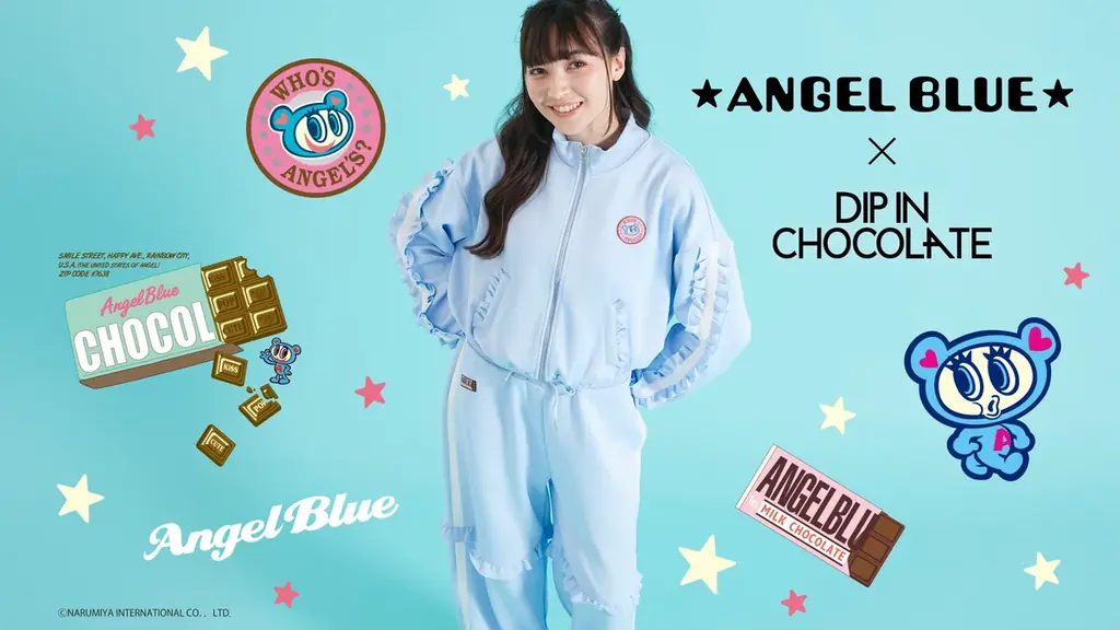 Angel Blue×DIP IN CHOCOLATEコラボレーションアイテム発表！平成リバイバルで大注目の人気ブランドと夢のコラボレーション 画像 1