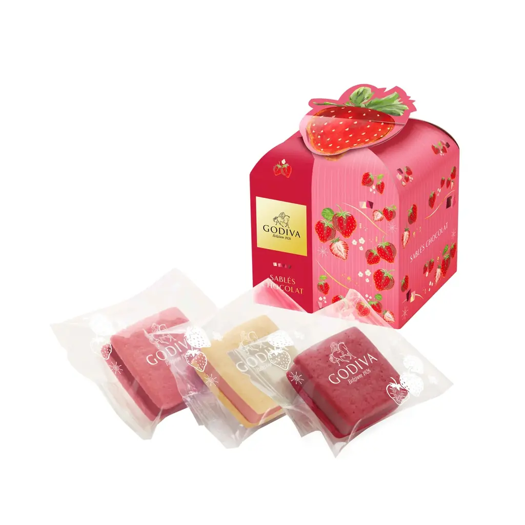 ゴディバのバレンタインに人気の焼き菓子が登場　ストロベリーフレーバーのサブレショコラやプティガトー、ティグレなど6種類を発売 画像 2
