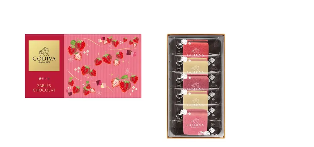 ゴディバのバレンタインに人気の焼き菓子が登場　ストロベリーフレーバーのサブレショコラやプティガトー、ティグレなど6種類を発売 画像 3