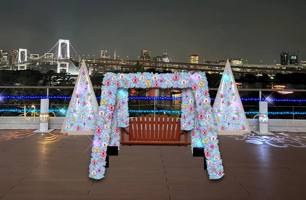 冬季限定でイルミネーションがバージョンアップ！デックス東京ビーチ「お台場イルミネーション“YAKEI”」にお台場の海をイメージした「青」を取り入れたイルミネーションやオリジナルブランコが登場 画像 5