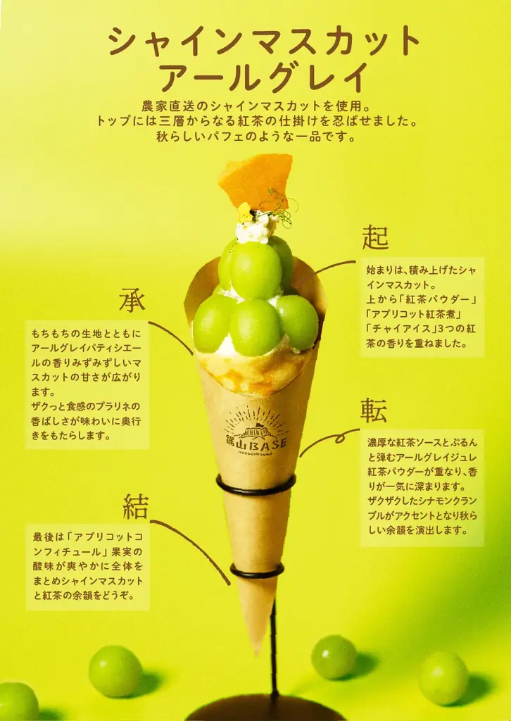 【新規気鋭のパティシエによる年に一度のスイーツの祭典】ufu.fes2025「焼き菓子とパフェ展」鋸山BASE×宮下果樹園コラボレーションクレープ発売！ 画像 4