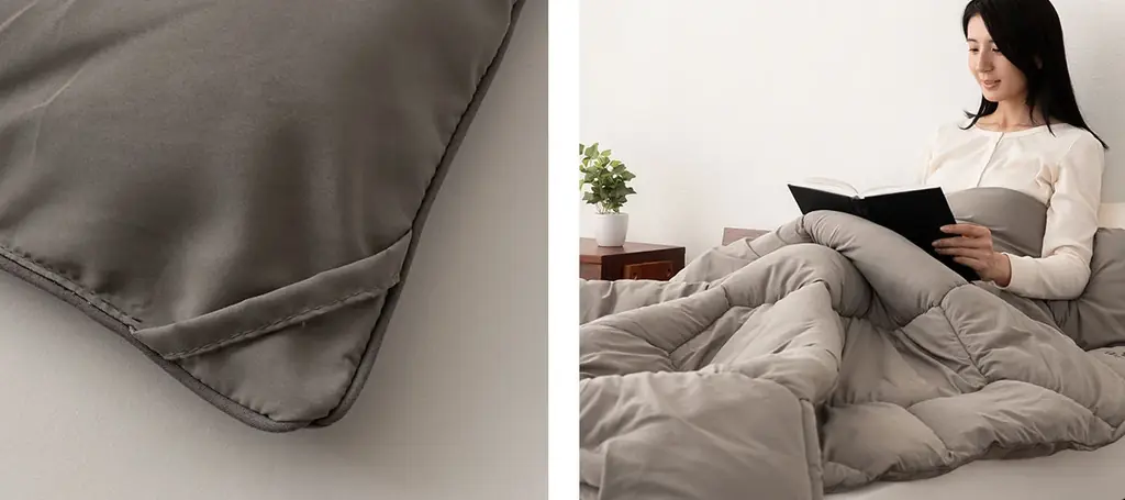 布団に入った瞬間からスピード発熱。熱伝導率の高い炭素繊維「グラフェン」を配合した高機能掛け布団が新発売！寒い季節にぴったりの次世代の掛け布団です。 画像 10