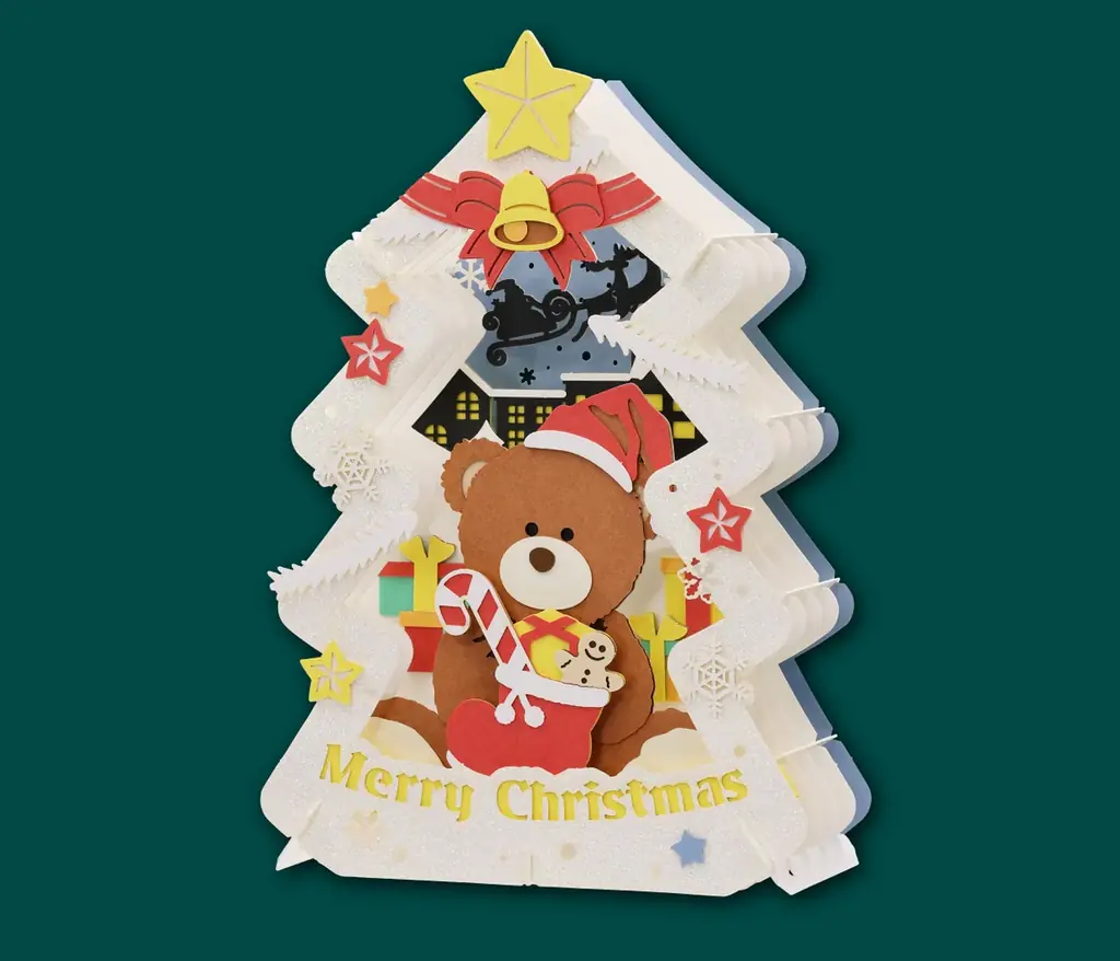 シールを貼って楽しむ「ぷくぷくペーパーシアター」と紙を積み重ねて組み立てる「ペーパーシアターツミカサ」が新登場！〜ホワイトクリスマスツリーのペーパーシアターが当たるキャンペーンも開催！〜 画像 13
