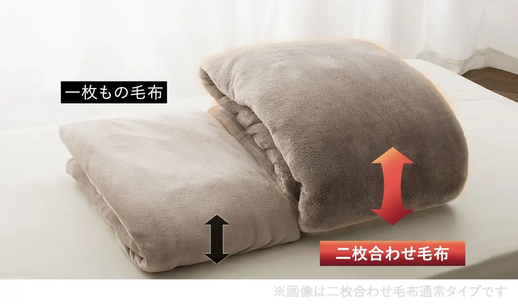 なめらかで暖かくて布団から出られなくなるかも?! 極暖寝具「EMOOR HEAT+（エムールヒートプラス）」から、待望の“ふわふわ2枚合わせ毛布”が新登場！頬ずりしたくなるラビットファー触感で夢心地♪ 画像 8
