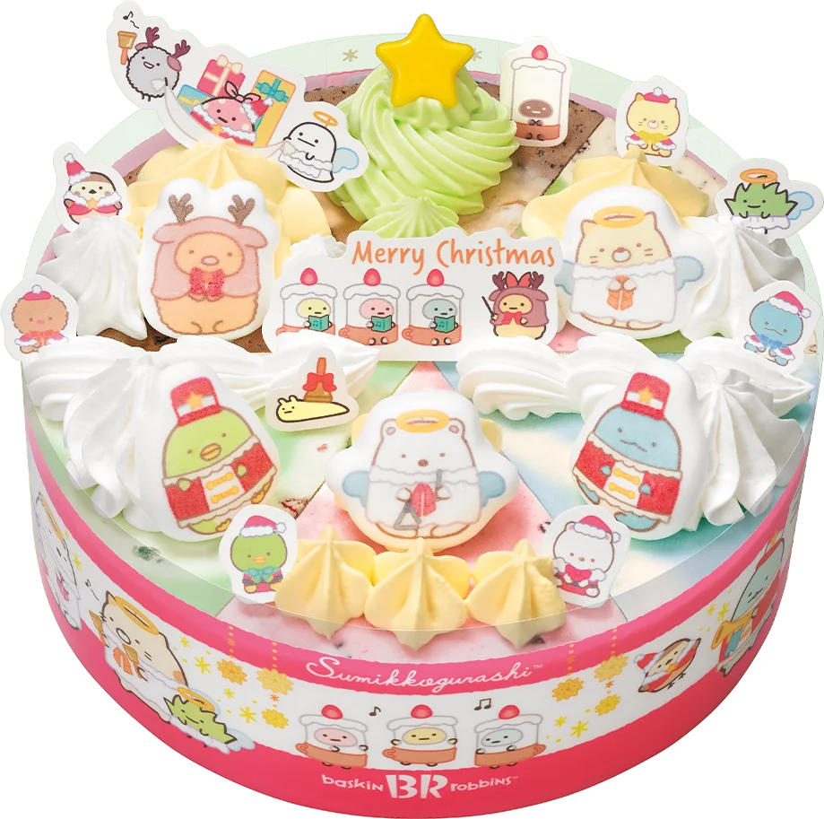 「サーティワン アイスクリーム」のクリスマスキャンペーンにて今年もすみっコたちのかわいいアイスクリームケーキが登場☆ 画像 2