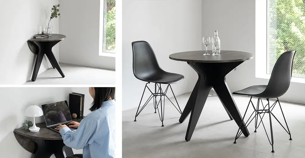 ”たたむ”の専門家がつくった、1台でダイニングにもデスクにもなる「折りたたみ円形テーブル -LUNOR- 」の販売開始！安全＆快適な折りたたみ性能で空間の可能性を広げます。 画像 6