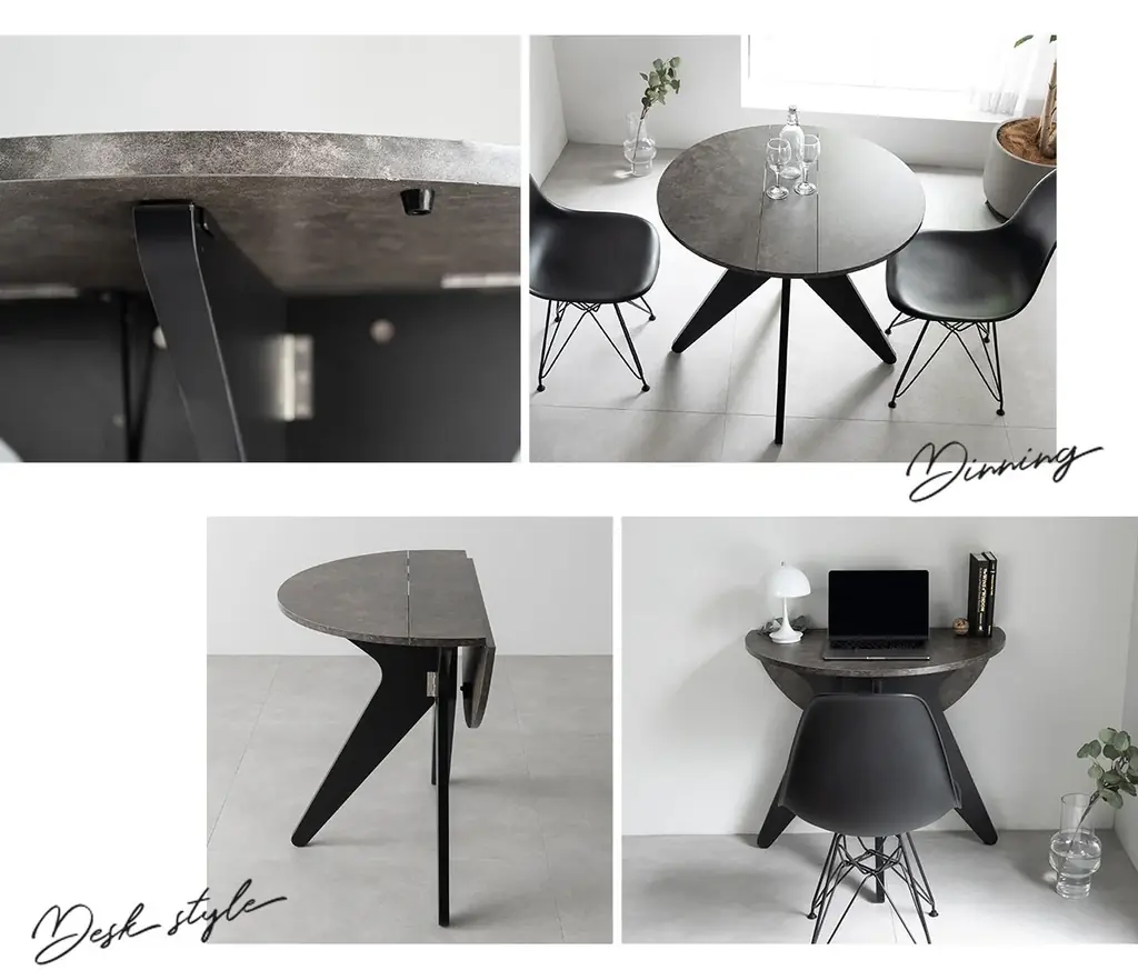 ”たたむ”の専門家がつくった、1台でダイニングにもデスクにもなる「折りたたみ円形テーブル -LUNOR- 」の販売開始！安全＆快適な折りたたみ性能で空間の可能性を広げます。 画像 7