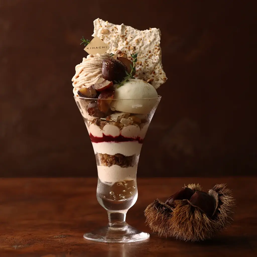 【キハチ カフェ】“モンブランケーキ”を7層仕立てのパフェにした新作「スペシャル モンブランパフェ」など、個性豊かな栗スイーツが揃う「マロンスイーツフェア」を開催 画像 6