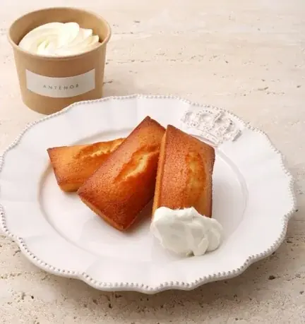 【アンテノール】焼きたてフィナンシェにクリームをたっぷりつけて楽しむセットが、阪神梅田本店限定で登場！ 画像 2