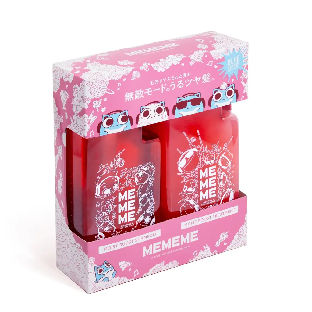 花王の新ヘアケアブランド「MEMEME」とブルーハムハムが初コラボ！特別デザインボトルセットが11月8日より全国で数量限定発売 画像 2