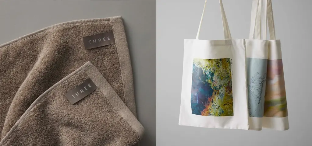 THREEからのウィンターギフト。2025 HOLIDAY Collection オリジナル トートバッグ＆タオル セットをプレゼント。 画像 1