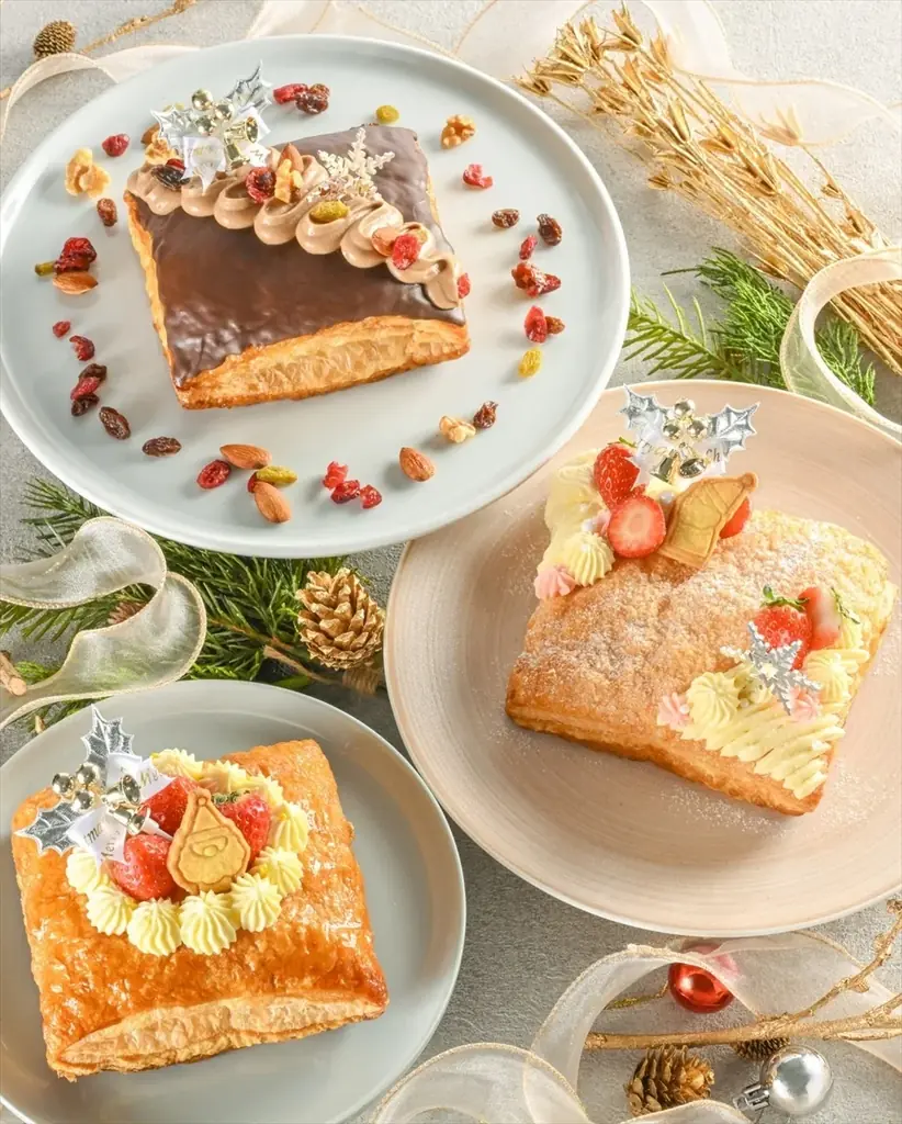 【Butteryららぽーと安城限定】3種の新作ビッグパイ「クリスマスミルフィーユ」11月1日より事前予約スタート！ 画像 1