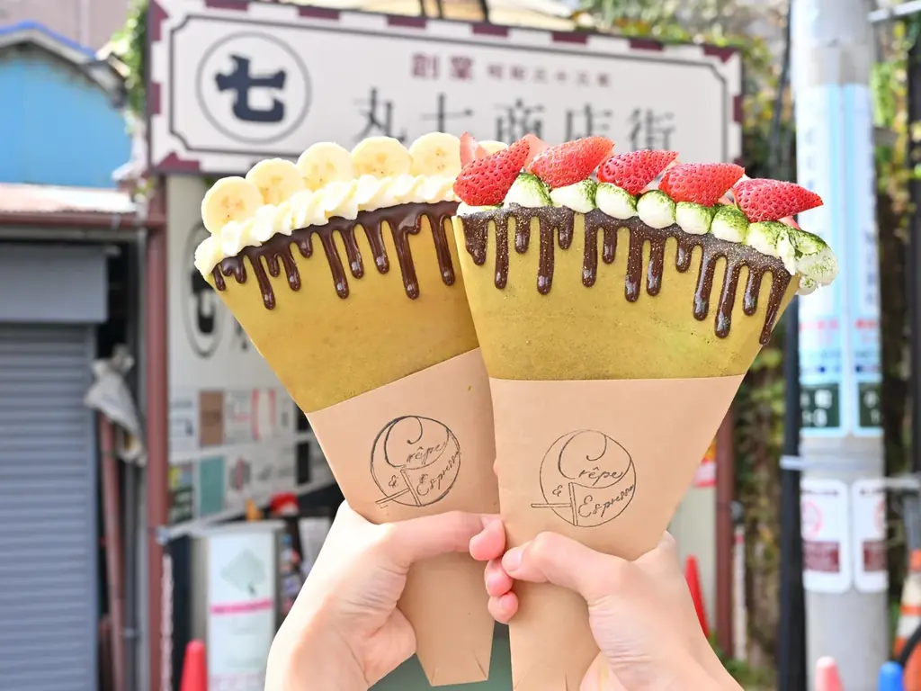 鎌倉・丸七商店街に抹茶クレープ店『かまくら茶房』開店