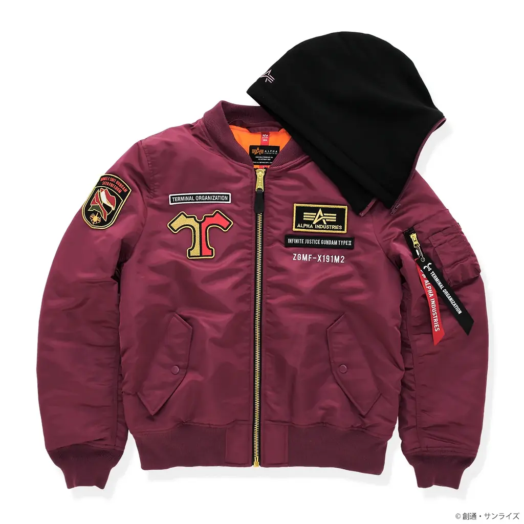 『機動戦士ガンダムSEED FREEDOM』から、ALPHA INDUSTRIESとのコラボによる、新作フライトジャケットMA-1 NATUSが登場、アクリルスタンドプレゼントキャンペーンも実施！ 画像 3