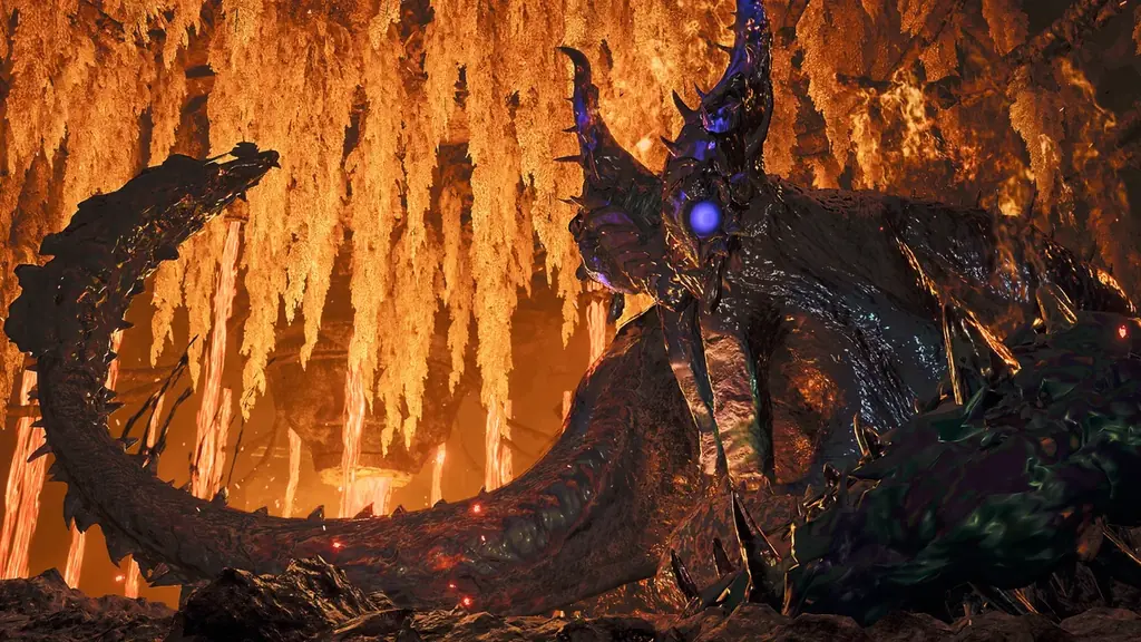 『モンスターハンターワイルズ』クリアタイムによって限定チャームをプレゼント。フリーチャレンジクエスト「焼け落ちろ、黒岸の奈利」を配信！ 画像 1