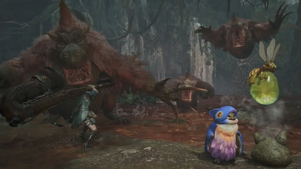 『モンスターハンターワイルズ』クリアタイムによって限定チャームをプレゼント。フリーチャレンジクエスト「焼け落ちろ、黒岸の奈利」を配信！ 画像 2