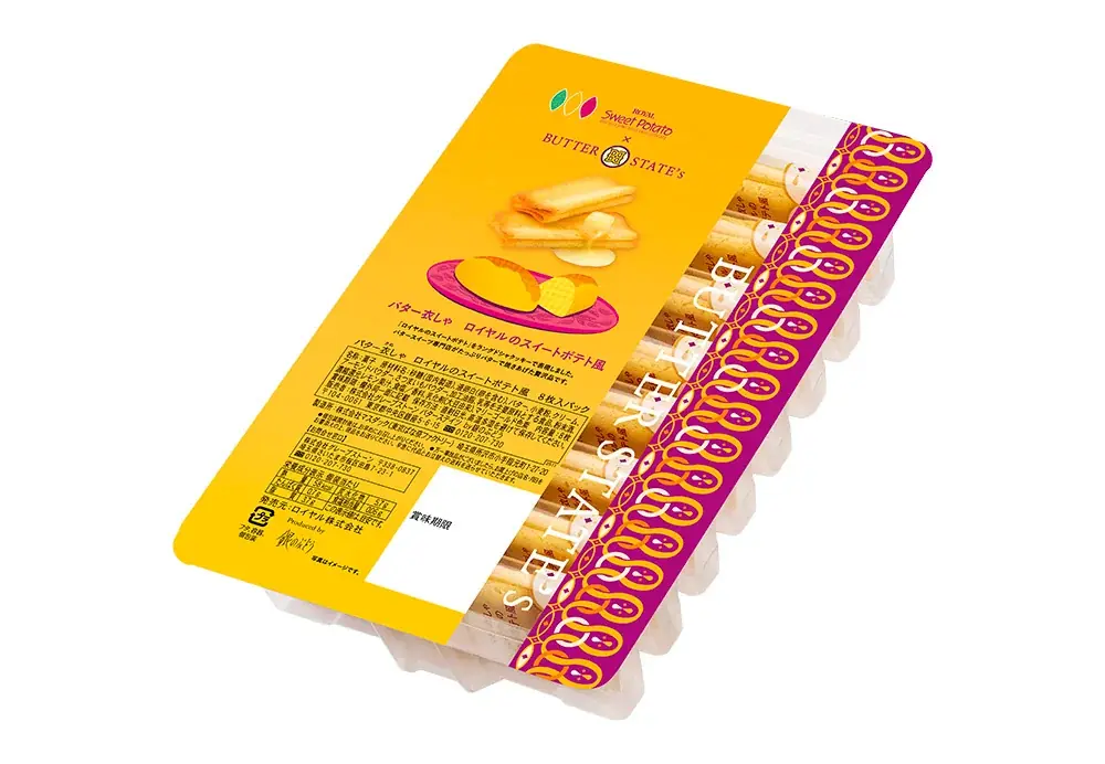 “ロイヤルのスイートポテト”と世界初製法ラングドシャクッキー“バター衣しゃ”が初コラボ！『バター衣しゃ ロイヤルのスイートポテト風』が誕生 画像 4