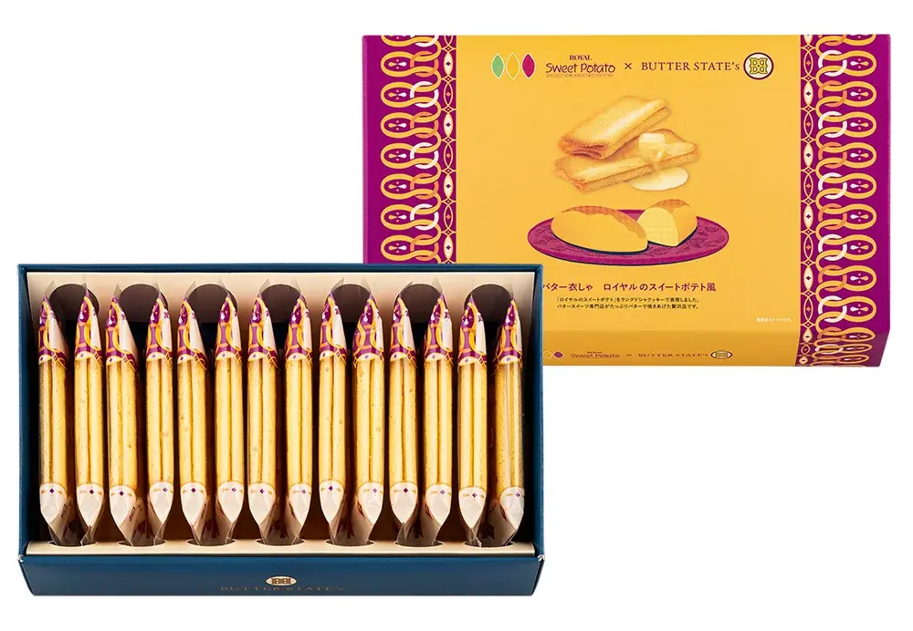 “ロイヤルのスイートポテト”と世界初製法ラングドシャクッキー“バター衣しゃ”が初コラボ！『バター衣しゃ ロイヤルのスイートポテト風』が誕生 画像 5