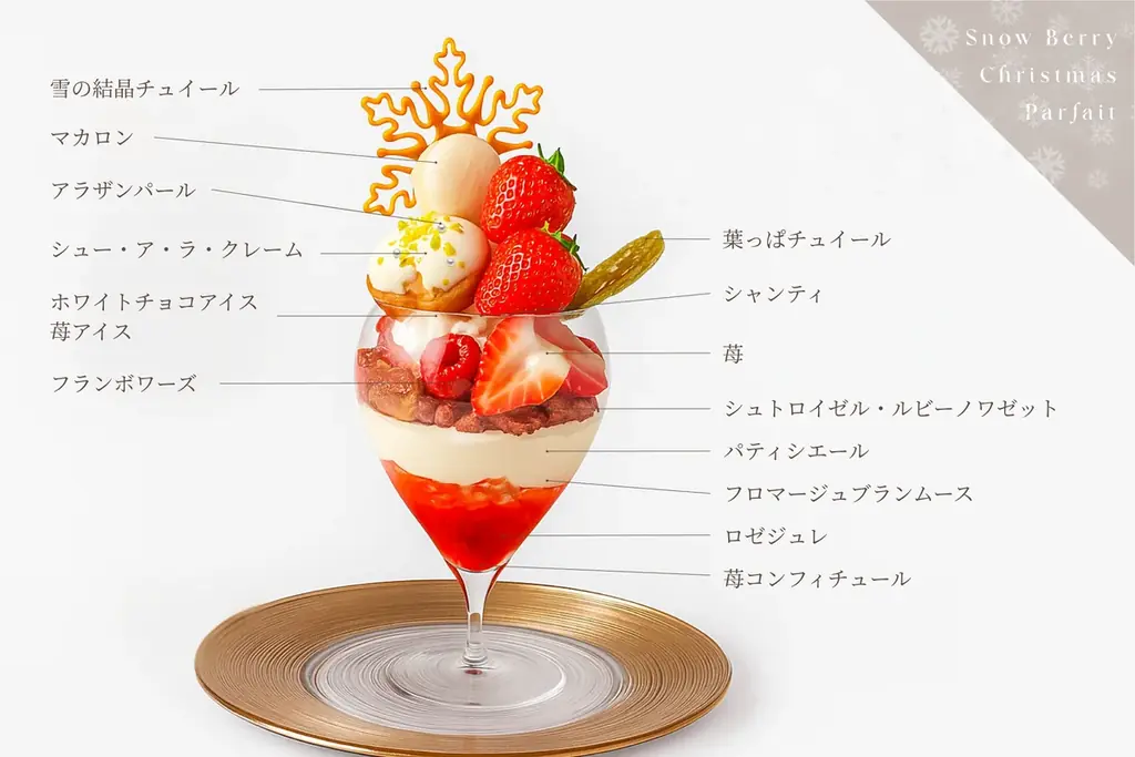 毎年人気のクリスマスパフェが今年も登場！“雪と苺”がテーマの「Snow Berry Christmas Parfait」先行予約スタート【THE NEW NORMAL】 画像 2