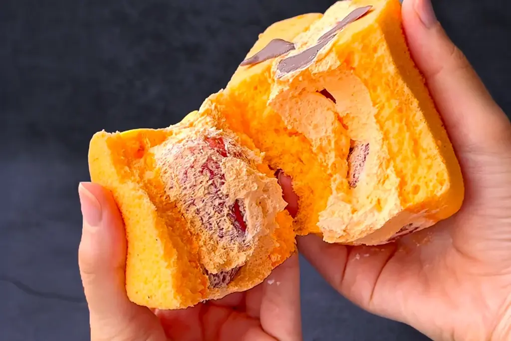 【食パンの概念、超えました】シフォンケーキで作る、フルーツ盛り盛り・超BIGな「ハロウィンフルーツサンド」10月31日限定復活！ 画像 16