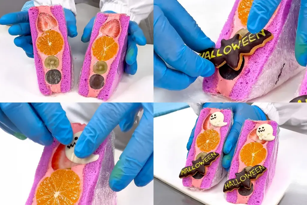 【食パンの概念、超えました】シフォンケーキで作る、フルーツ盛り盛り・超BIGな「ハロウィンフルーツサンド」10月31日限定復活！ 画像 24