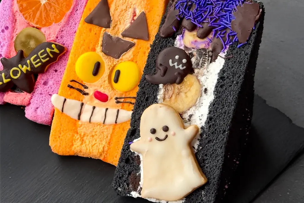 【食パンの概念、超えました】シフォンケーキで作る、フルーツ盛り盛り・超BIGな「ハロウィンフルーツサンド」10月31日限定復活！ 画像 5