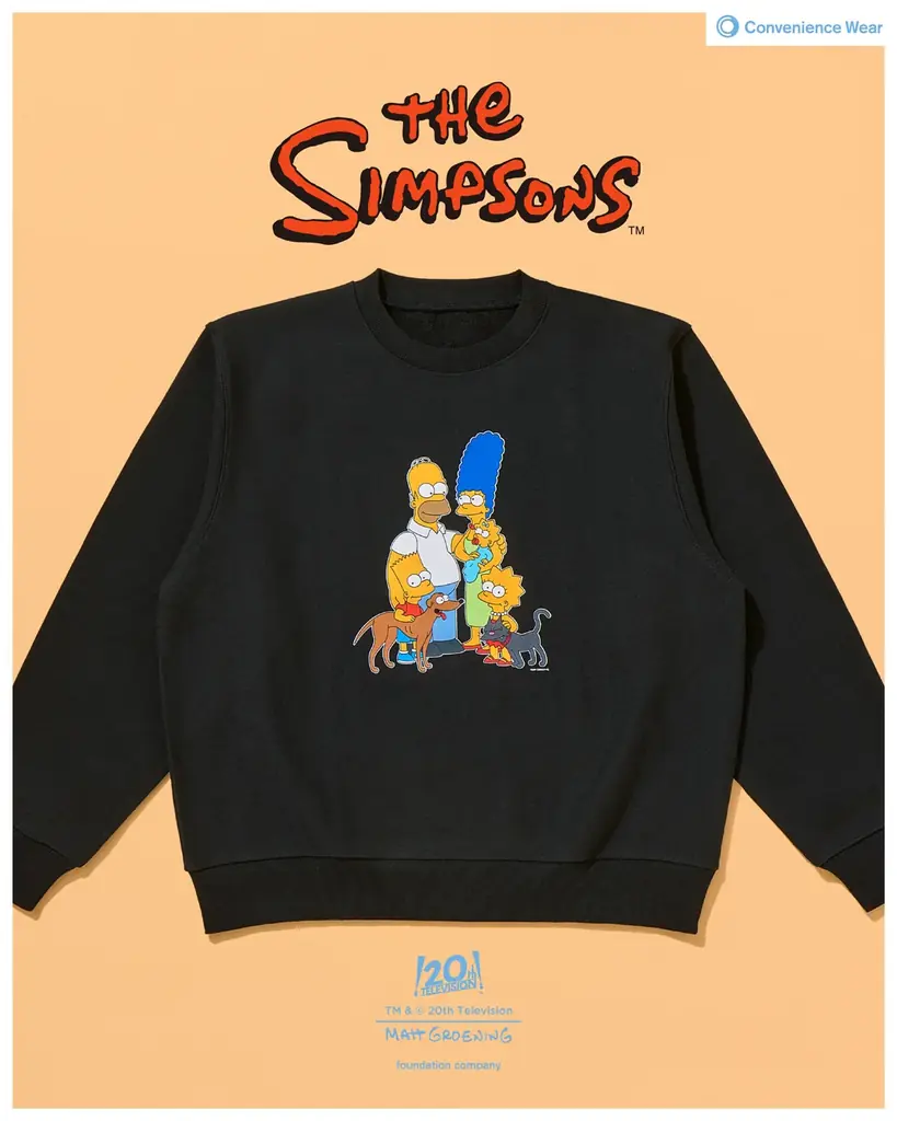 「コンビニエンスウェア」米国テレビ史上最長寿アニメーションシリーズ「ザ・シンプソンズ」のスウェット、ラインソックス、タオルインポーチが登場！～世界観をイメージしたオリジナルデザイン～ 画像 3