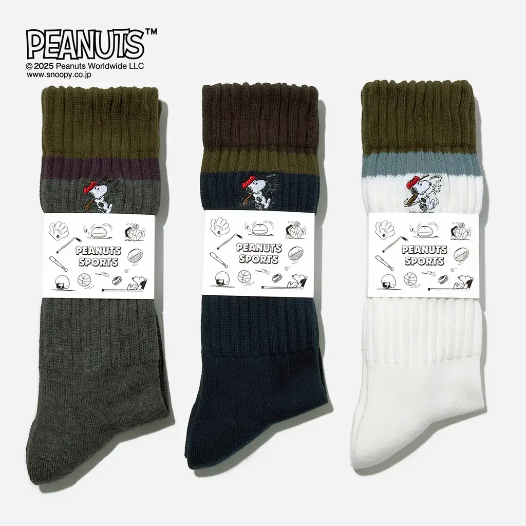 【SNOOPY】アメリカ４大スポーツをモチーフにしたリブソックス 画像 4