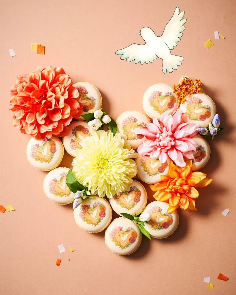【ブールミッシュ×鴨志田和泉】花が心を彩り、鳩が想いを届ける。「ピースフルマカロン」プロジェクト第２弾が１１月２日(日)から販売開始！ 画像 3