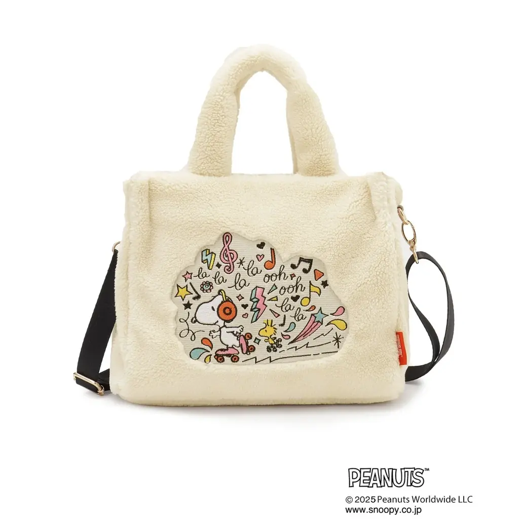 【grove】PEANUTSスペシャルコラボ！キュートな刺繍をデザインしたボアバッグを10月31日（金）より先行発売 画像 2
