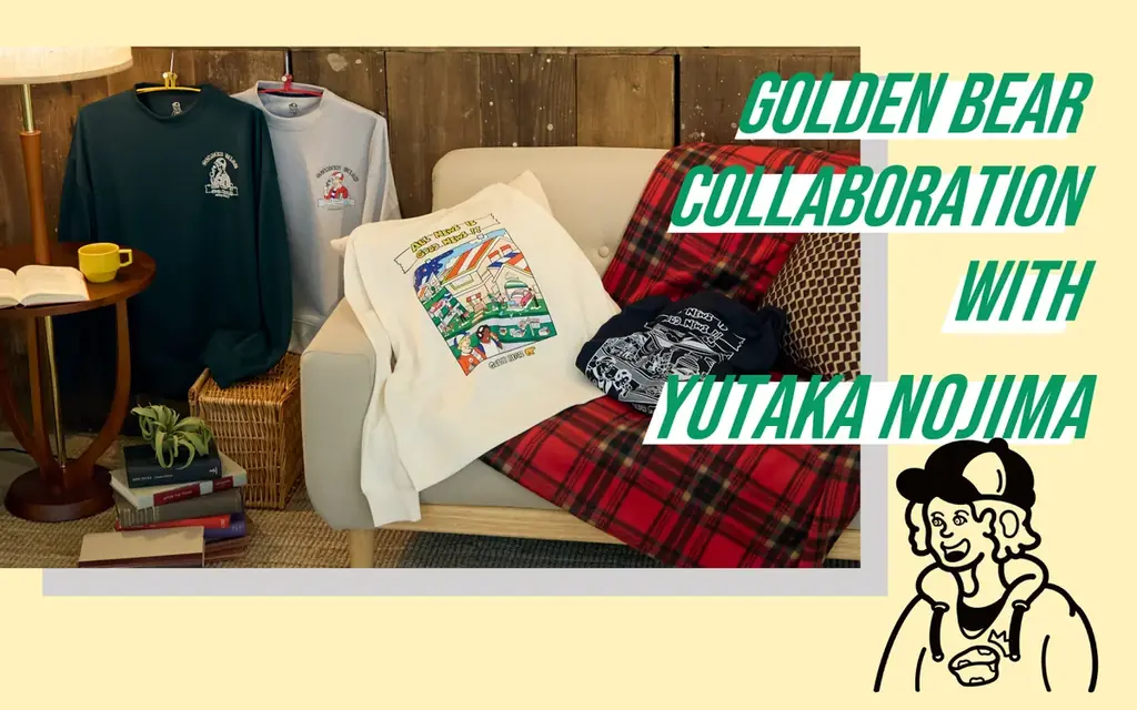 ゴールデンベア×野島佑隆、金熊刺繍の新作スウェット発売