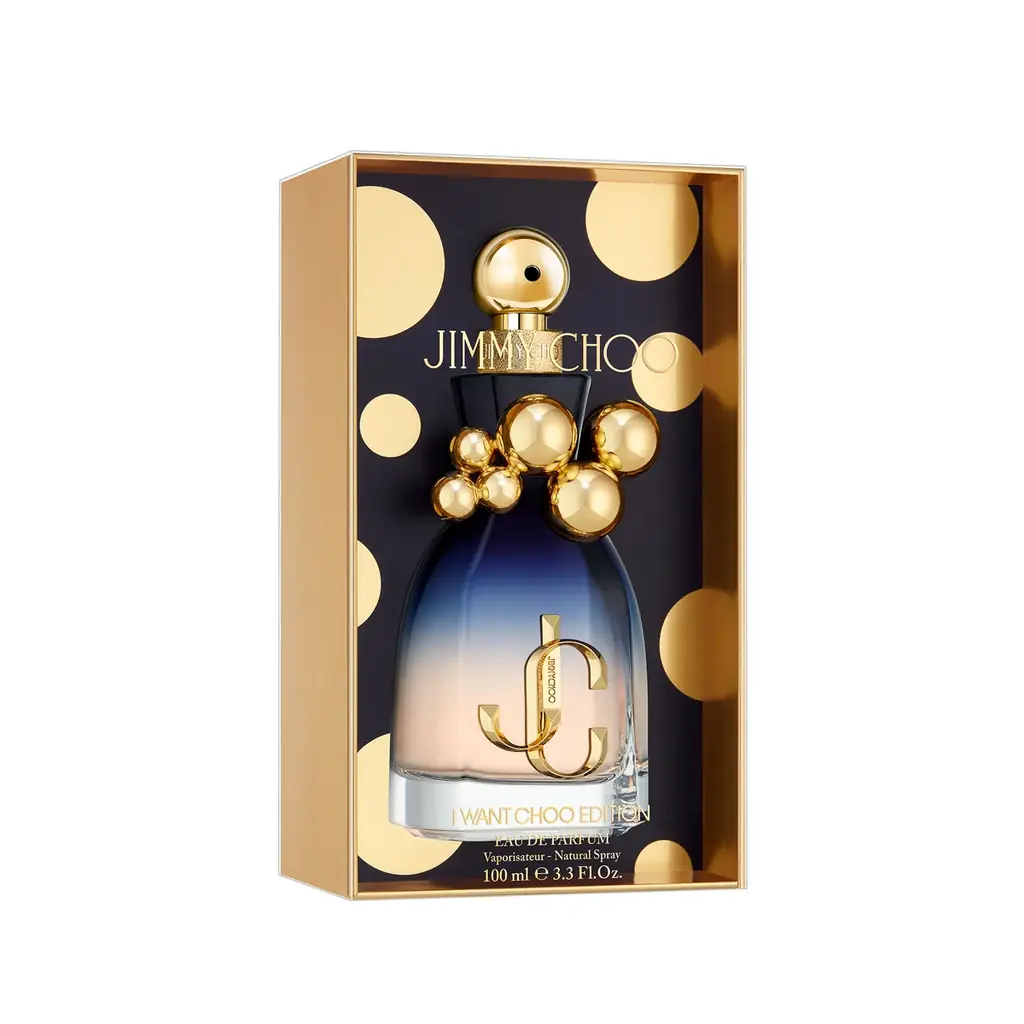 ジミー チュウの人気フレグランスライン「アイ・ウォント・チュウ」から、華やかなホリデーシーズンにぴったりの限定ボトルとギフトセットが登場 画像 2