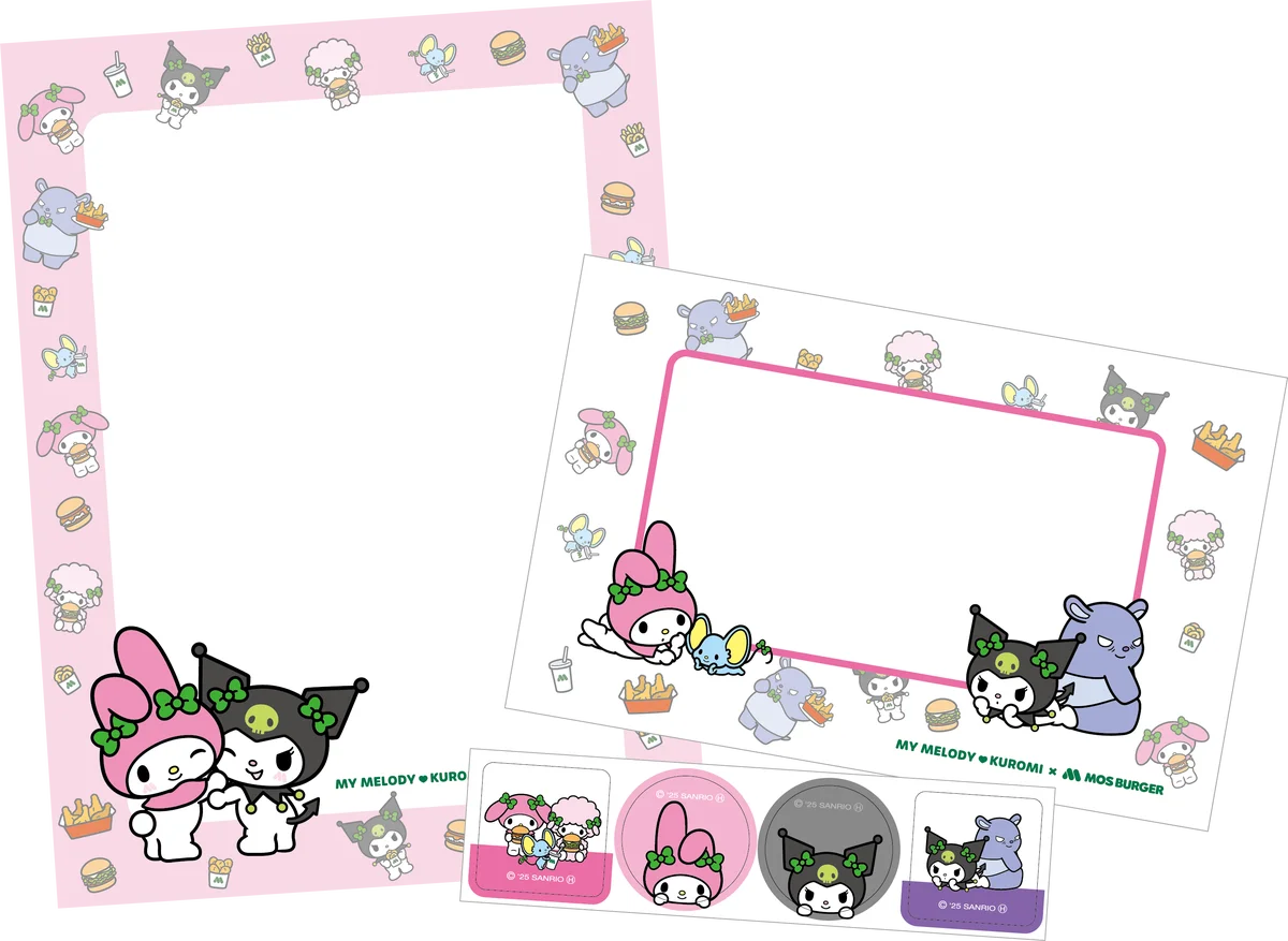 おそろいのモスバーガーカラーのリボンをつけて登場！「マイメロディ」「クロミ」とコラボレーションを実施 画像 4