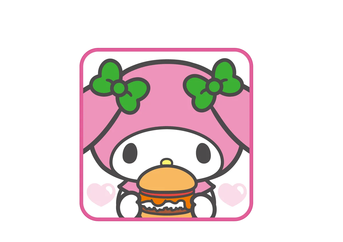 おそろいのモスバーガーカラーのリボンをつけて登場！「マイメロディ」「クロミ」とコラボレーションを実施 画像 5