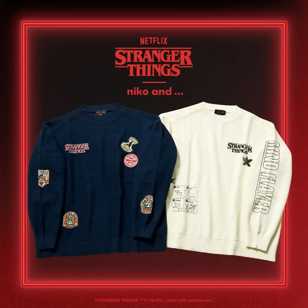 「niko and …」が、Netflixシリーズ「ストレンジャー・シングス 未知の世界」との第2弾コラボアイテムを2026年1月1日（木）より販売決定！ 画像 4