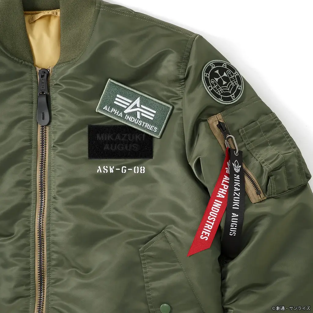 『機動戦士ガンダム 鉄血のオルフェンズ』から、ALPHA INDUSTRIESとのコラボによる、新作フライトジャケットMA-1が登場、アクリルスタンドプレゼントキャンペーンも実施！ 画像 5