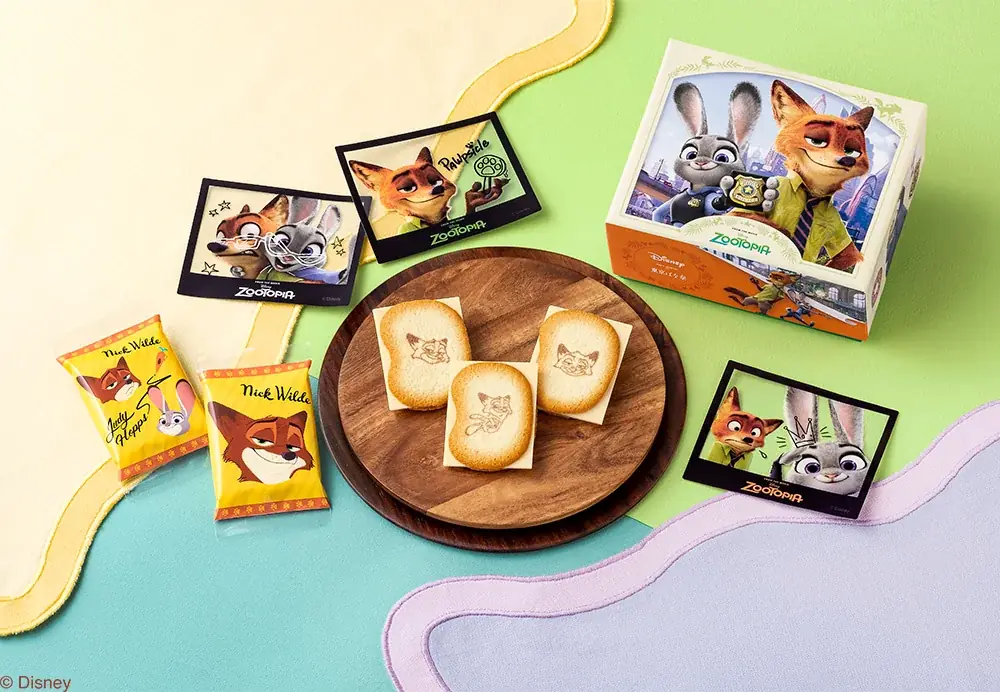 【東京ばな奈】映画「ズートピア2」公開記念！「ニック」と「ジュディ」のショコラサンド誕生。“等身大ブランケット”など、グッズも続々登場 画像 2