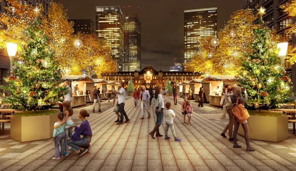 11月28日開幕｜丸の内行幸通りにヒュッテ10棟の市場