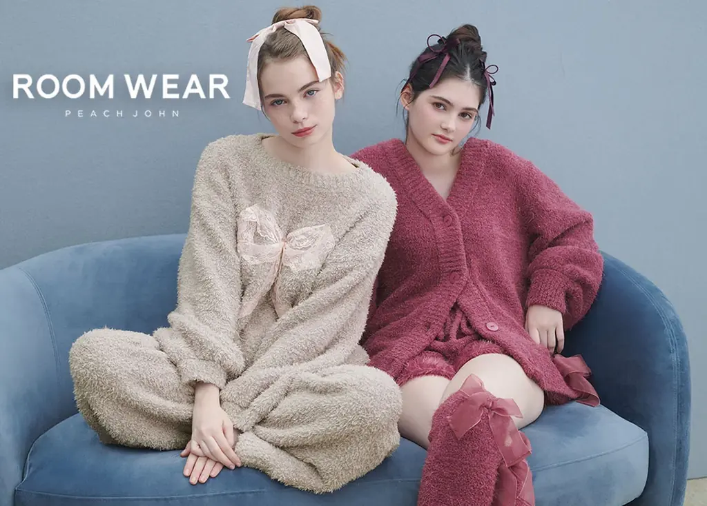 【PEACH JOHN ROOM】リボンをモチーフにしたあったかルームウェアを揃えたHOLIDAY COLLECTIONを発売。 画像 1