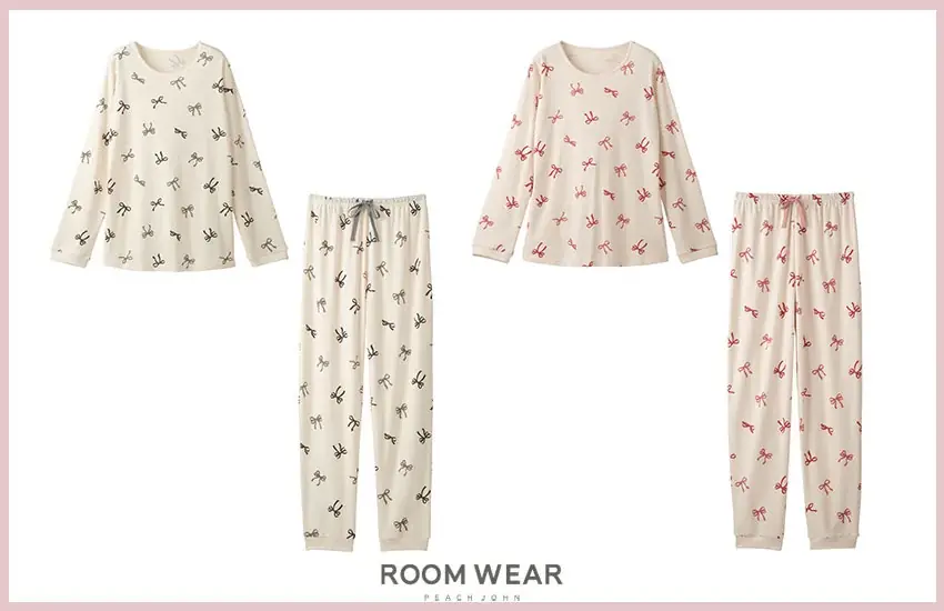 【PEACH JOHN ROOM】リボンをモチーフにしたあったかルームウェアを揃えたHOLIDAY COLLECTIONを発売。 画像 13